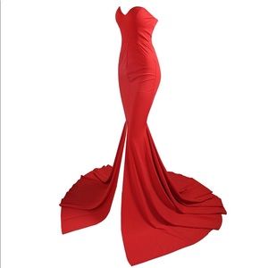 Beautiful red evening gown